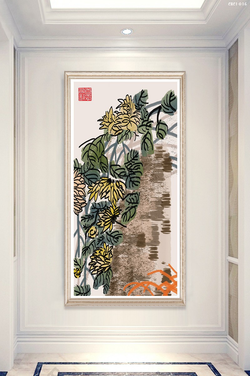 Tranh hoa cúc CHC1-016